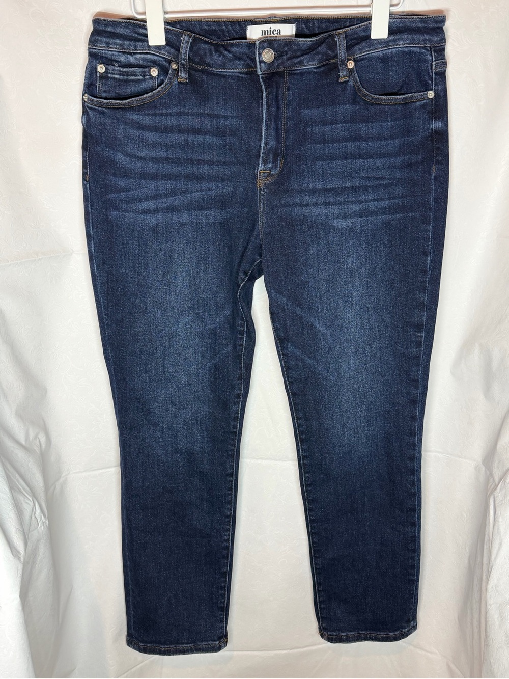 Mica~ High-Rise Ankle Skinny Dark Indigo Stretch Jeans